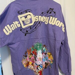 Disney Purple Long Sleeve Tee with Character Design